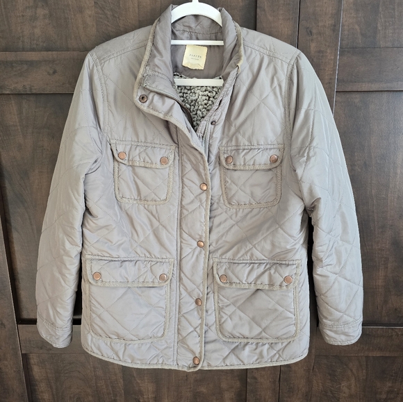 Sherpa lined Olive jacket - Picture 2 of 2